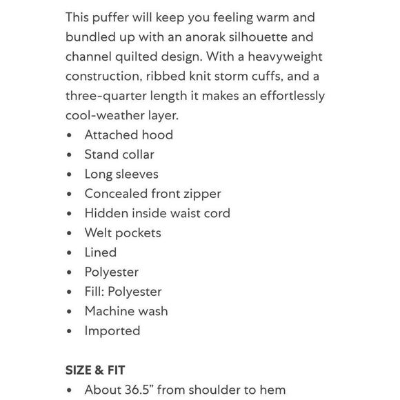 NWOT Kenneth Cole Anorak Puffer Coat Jacket: Warm Comfy Flattering Fit & Flare - Picture 7 of 14